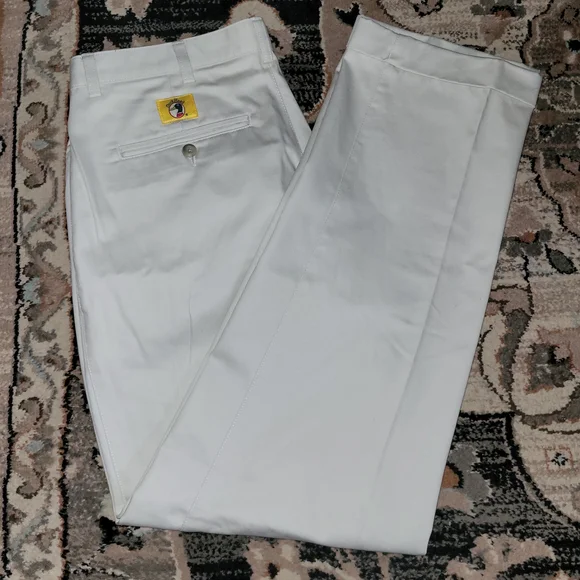 LIKE NEW Men's 32x32 "Duck Head" Off White Pleated Pants - Picture 1 of 6